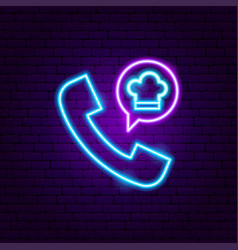 Phone menu neon sign Royalty Free Vector Image
