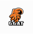 aggressive goat mascot logo icon vector image