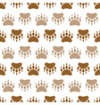 bear footprint seamless pattern repeating camping vector image