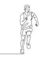 continuous line drawing of runner minimalist vector image
