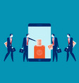 online smartphone screen voting box and voters vector image