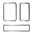 silver metal website button vector image