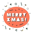 merry christmas card in retro 80s-90s style vector image vector image