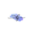 simple signature logo for alphabet dj - signature vector image vector image