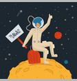 space tourism concept female astronaut vector image