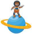 astronaut standing on a planet vector image vector image