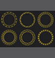rounded frame set in the style of art nouveau vector image vector image
