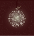 christmas card with sparkling bauble vector image