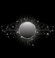 silver circle shield vector image