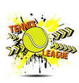 background abstract tennis ball from blots vector image