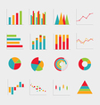 collection of business diagrams charts vector image