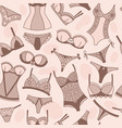 lingerie pattern woman body clothes seamless vector image