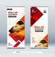 business roll up banner stand abstract vector image