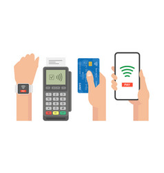 Contactless payment concept Royalty Free Vector Image