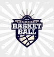 modern professional basketball logo for sport team vector image