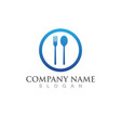 spoon logo template vector image vector image