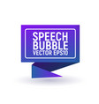 bubble speech blue vector image