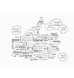 Hand made of text Royalty Free Vector Image - VectorStock