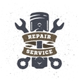 piston and spanners hand drawn vector image vector image