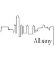 albany city one line drawing vector image