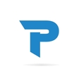 logo p letter for company design template vector image