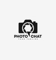 photo chat logo vector image