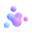 3d abstract blobs set vector image vector image