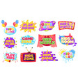 kids zone cartoon children label decoration vector image
