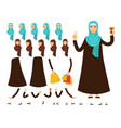 arab woman constructor heads and body parts vector image vector image
