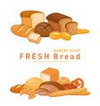 bakery pastry products vector image vector image