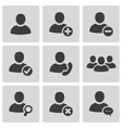 black people icons set vector image