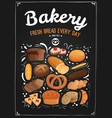 bakery chalkboard vector image