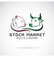 bull and bear symbols stock market trends vector image