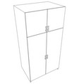 closed cabinet vector image