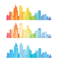 colorful panorama of cities vector image