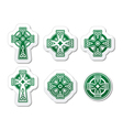 irish scottish celtic cross on white sign vector image vector image