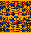 seamless african adinkra pattern vector image