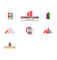 set real estate apartment skyscraper logo icon vector image