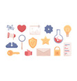 set science and laboratory cartoon icons vector image