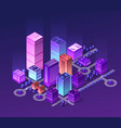set of violet colors vector image vector image