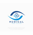 creative medical logo and healthcare concept logo vector image vector image