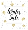 winter sale background with handwritten text vector image