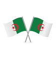 Flags indonesia and algeria on a white Royalty Free Vector