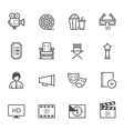 movie icons vector image