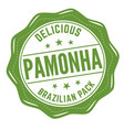 pamonha grunge rubber stamp vector image vector image