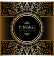 vintage gold lacy background vector image vector image