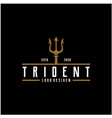 vintage trident symbol poseidon neptune god vector image vector image