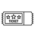 arena ticket icon outline style vector image