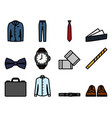 clothes icon set vector image
