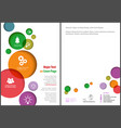 flyer template with colorful circles vector image vector image
